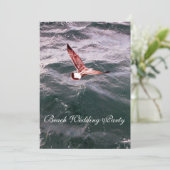 INVITATION MOUETTE VOLANT AU-DESSUS DES VAGUES MARIAGE À LA P (Debout devant)