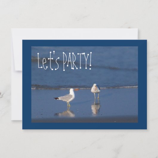 Invitation Mouettes de partie de plage ! (Devant)