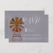 Invitation Moulin à vent de campagne rustique moderne en pier (Devant / Derrière)