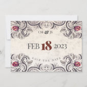 Invitation Mouline Rouge Rose Rustique (Devant)