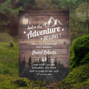 Invitation Mountain Adventure Rustic Camping Retraite