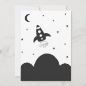 Invitation Mountain Baby | Ours noir | Baby shower garçon (Dos)