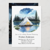 Invitation Mountain Escapade Adventure Attend le Baby shower (Devant / Derrière)