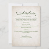 Invitation Mountain Forest Destination Détails du mariage (Dos)