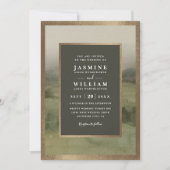 Invitation Mountain Forest Rustic Elegant QR Code Wedding (Devant)