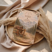 Invitation Mountain Forest Western Saddle Wedding