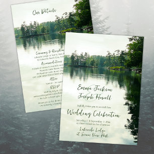 Invitation Mountain Lake détaille tout en un seul mariage