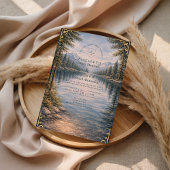 Invitation Mountain Lake Forest Reflection Wedding
