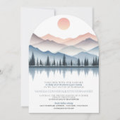 Invitation Mountain Lake Wedding (Devant)