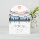 Invitation Mountain Lake Wedding (Debout devant)