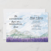 Invitation Mountain Lavender Adventure Début du dîner de répé (Devant)