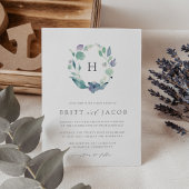 Invitation Mountain Meadow | Mariage de monogramme floral