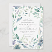 Invitation Mountain Meadow | Mariage floral de l'aquarelle de (Devant)
