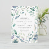Invitation Mountain Meadow | Mariage floral de l'aquarelle de (Debout devant)