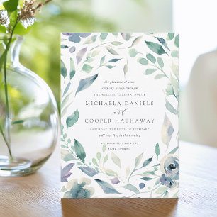 Invitation Mountain Meadow   Mariage floral de l'aquarelle de