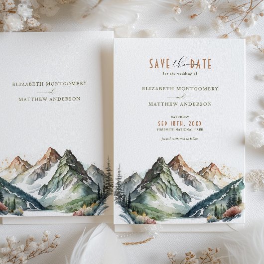 Invitation Mountain Park Enregistrer La Date Destination Invi