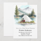 Invitation Mountain Peak Adventure Attend le Baby shower (Devant / Derrière)