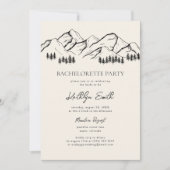 Invitation Mountain Pine Tree Outdoor Bachelorette Party (Devant)