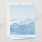 Invitation Mountain Range Blue Destination Wedding (Dos)