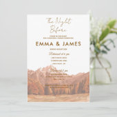 Invitation Mountain Rehearsal Dinner, Rustic (Debout devant)