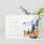 Invitation Mountain River Fall Landcape Weekend Party (Debout devant)