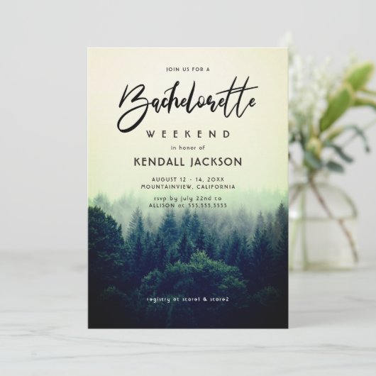 Invitation Mountain Weekend Bachelorte (Debout devant)