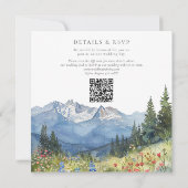 Invitation Mountain Wildflower All In One QR Code Wedding (Dos)