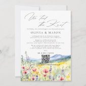 Invitation Mountain Wildflower Elopement Wedding Announcement (Devant)