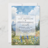 Invitation Mountain Wildflower Floral Meadow Wedding (Devant)