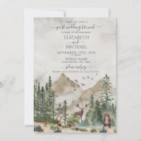 Mountain Woodland Animal Post Mariage Brunch