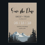 Invitation Mountain Woodland Forest Wedding Enregistrer La Da<br><div class="desc">Avec cette belle carte rustique entièrement personnalisable,  vos invités attendent avec impatience votre journée spéciale! **Vous trouverez des modèles coordonnés pour cette suite mariage dans la collection ci-dessous ou en collant cette url dans votre navigateur : https://www.zazzle.com/collections/rustic_modern_mason_jars_fireflies_wedding_suite-119745070300846093?rf=238919973384052768&CMPN=share_dclit&lang=en&social=true</div>
