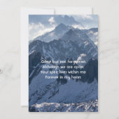 Invitation Mountains Alpine Memorial Keepsake (Dos)