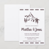 Invitation Mountains Landscape & Tribal Motifs Wedding Design (Devant / Derrière)
