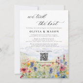 Invitation Mountains Wildflowers Meadow Wedding Announcement (Devant)