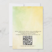 Invitation Mountains Wildflowers Rustic QR Code Wedding (Dos)