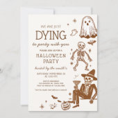 Invitation Mourir à la fête d'Halloween (Devant)