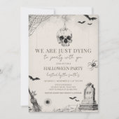 Invitation Mourir à la fête d'Halloween adulte (Devant)