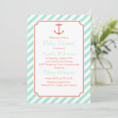 Invitation Mousse de mer et Ancre de corail Silhouette (Debout devant)