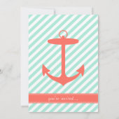 Invitation Mousse de mer et Ancre de corail Silhouette (Dos)