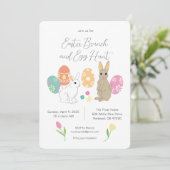Invitation Mousse de Mocha Bunnies Brousse de Pâques et chass (Debout devant)