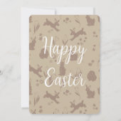 Invitation Mousse de Mocha Bunnies Brousse de Pâques et chass (Dos)