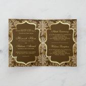 Invitation Mousse d'or Brown musulman musulman Mariage (Intérieur)
