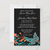 Invitation Mousseux noir bleu orangé (Dos)