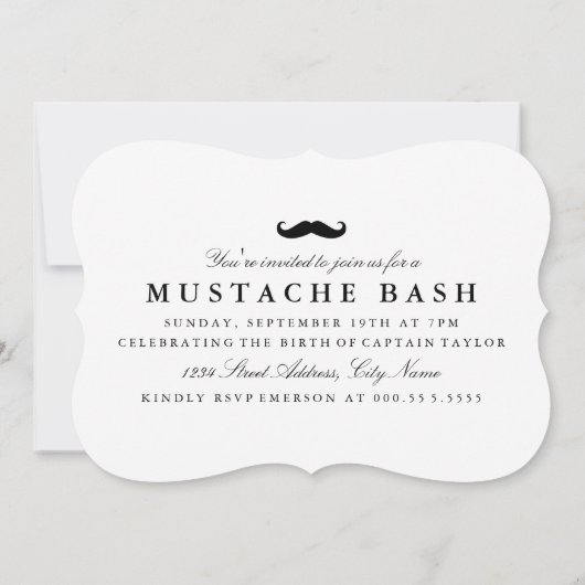 Invitation Moustache (Dos)