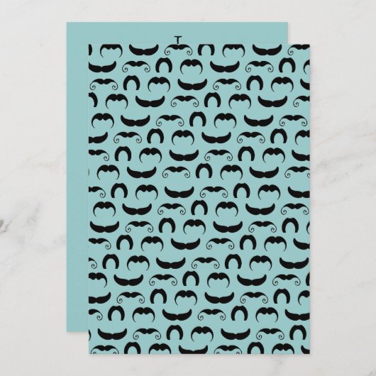 Invitation Moustache (Devant / Derrière)