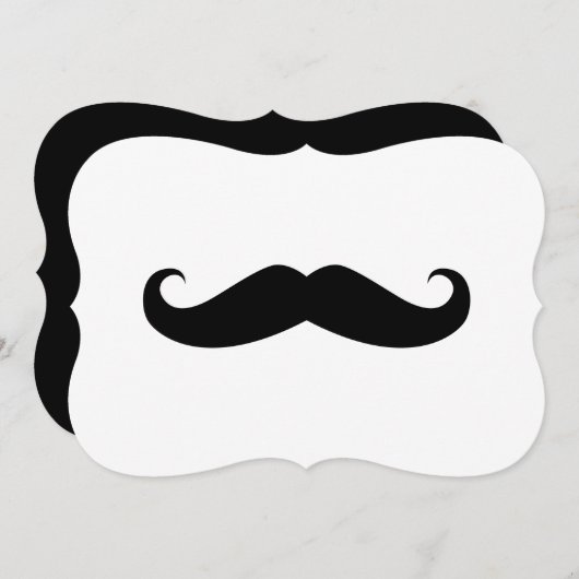 Invitation Moustache (Devant / Derrière)