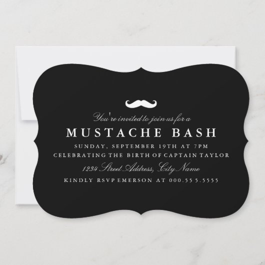 Invitation Moustache (Dos)