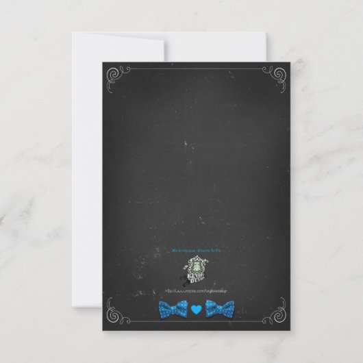 Invitation Moustache and bow for Mr and Mr (Dos)