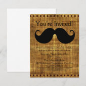 Invitation Moustache de campagne (Devant / Derrière)