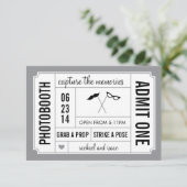 Invitation Moustache et lèvres se font arrêter le billet de p (Debout devant)